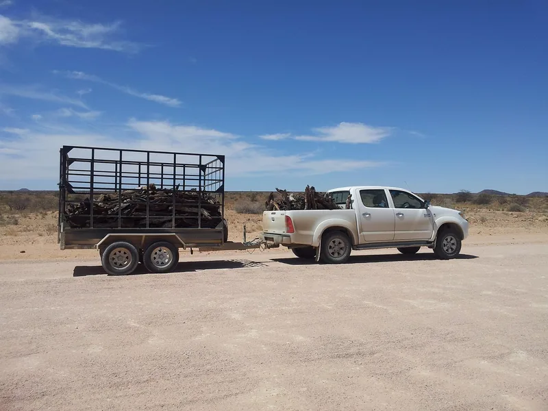 Pickup towing a trailer — stock educational photo